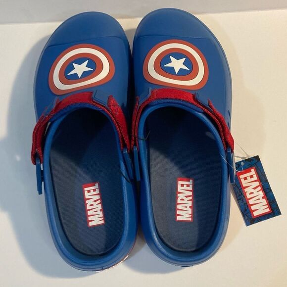 Mens Ground Up Marvel Captain America Avengers Clogs Brand New w/ Tags Size 12 - Picture 3 of 8